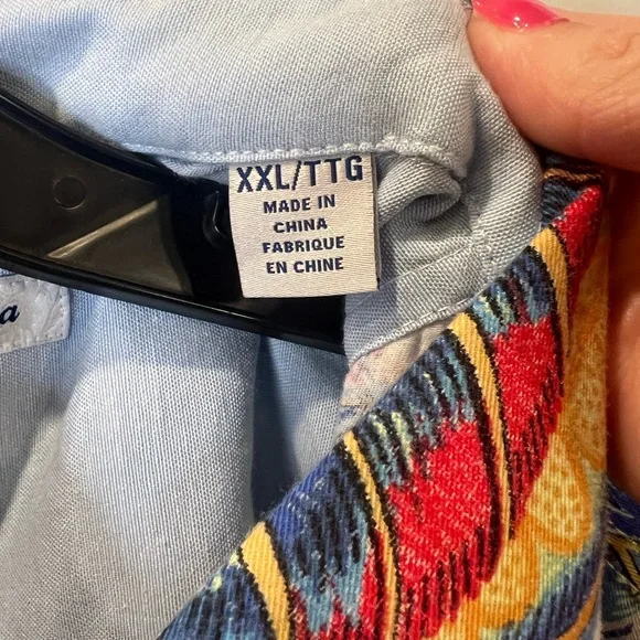 Tommy Bahama Multicolor Leaf Print Shirt - Picture 5 of 5